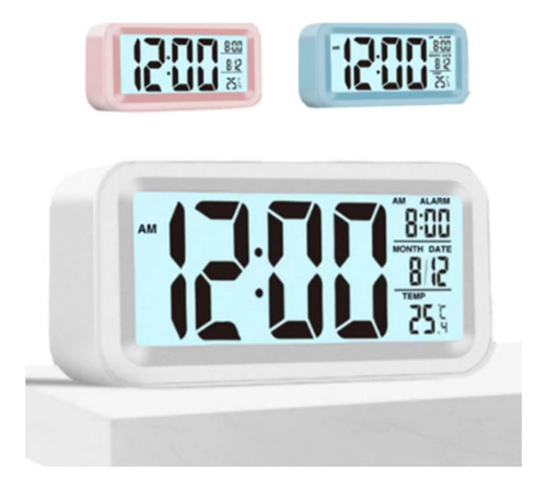Relógio De Mesa Digital Despertador Temperatura + Bateria