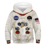 Sudadera Con Estampado De Astronauta De La Nasa Para Niños