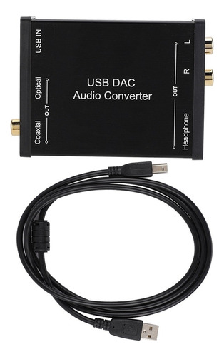 Convertidor De Audio Dac Digital A Analógico Gv-023 Usb Audi