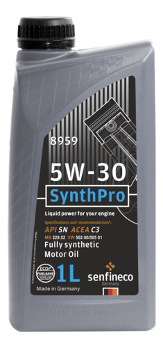Aceite Para Motor Aleman Senfineco Synthpro 5w-30 1l