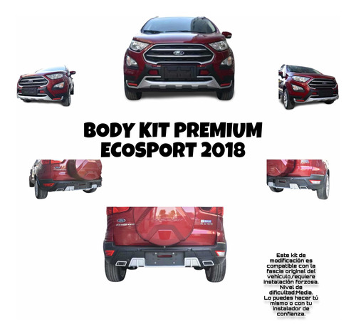 Body Kit Premium Suv Ford Ecosport 2018 (para Fascias)