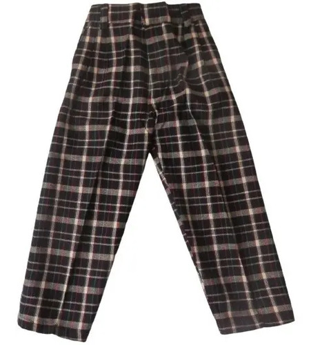 Pantalón Escolar Tela Escoses Azul Marino-bco-roj-vde Resor