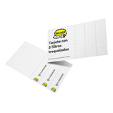 Tarjetas Con 3 Filtros Troquelados Personalizados X100un