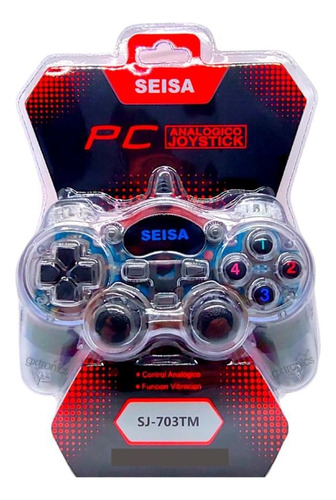 Joystick Pc Cable Seisa Dual Shock Analogico 