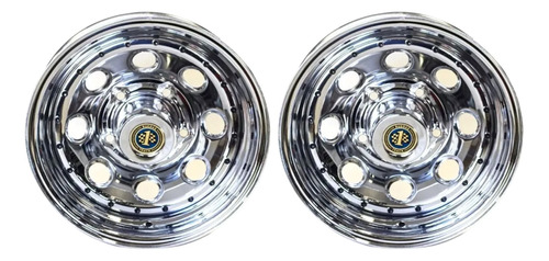 Kit X2 Llanta Modular Chevrolet 15x8 Chapa Cromada Bojanich