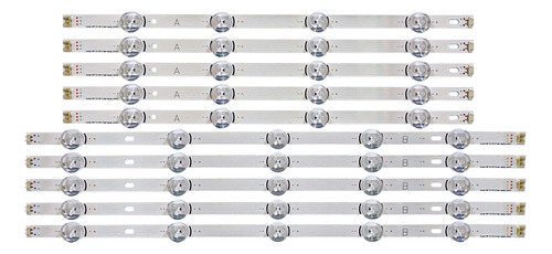 Kit 10 Barras Led 49lb5500 49lb5600 49lb6200 49lf6400