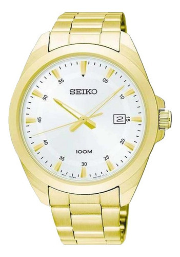 Reloj Hombre Seiko Sur212p1 | Oficial Color De La Correa Dorado Color Del Bisel Dorado