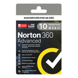 Norton 360 Advanced 100gb 10 Dispositivos 1 Año