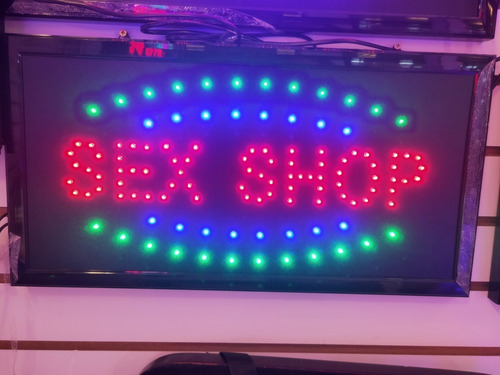 Painel Led Letreiro Placa Luminoso Escrito Sex Shop 