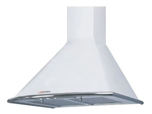 Campana Cocina 60 Piramidal Frente Curvo Blanca Con Motor