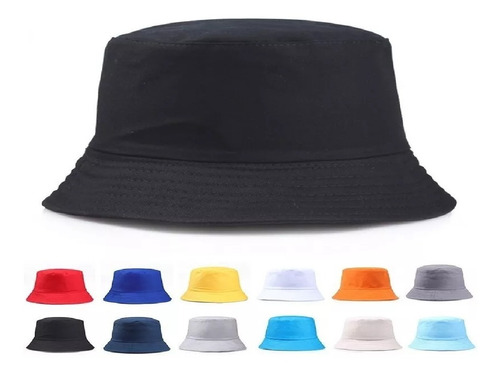 Sombrero Gorro Bucket Pescador Playero Colores Lisos Unisex