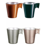 4 Jarritos Luminarc Flashy Expreso Cafe Tazas Nespresso