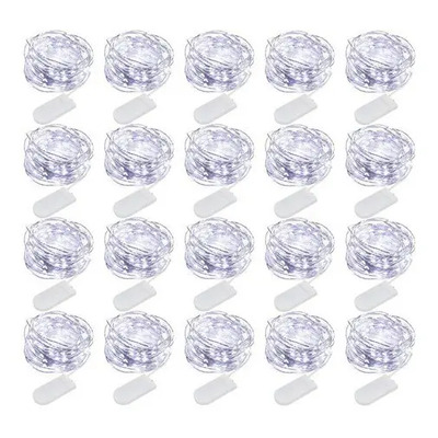. 20 Paquetes Micro Led Hada Luces 2m Colores Pilas
