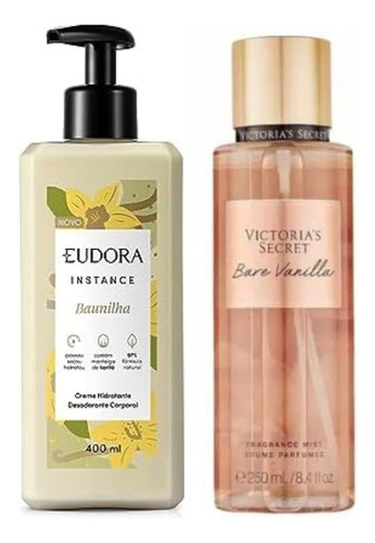 Eudora Instance Baunilha Hidratante Corpo + Body Mist Spray