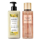 Eudora Instance Baunilha Hidratante Corpo + Body Mist Spray