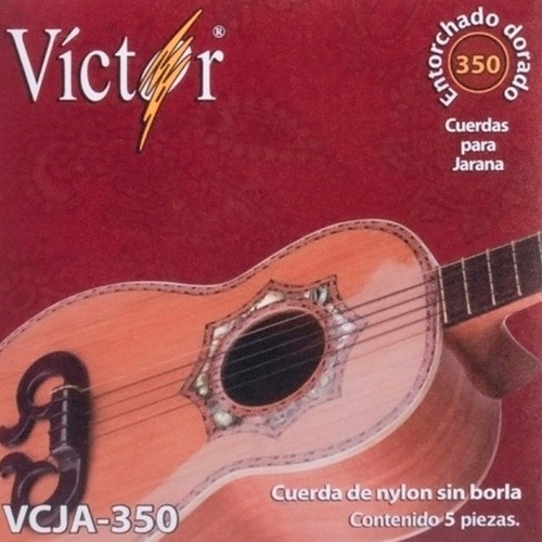 Victor Vcja-350 Juego Cuerdas Jarana Nylon Negro Sin Borla 