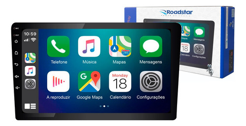 Multimídia Slim 9 Polegadas Rs-908br Prime Carplay Roadstar