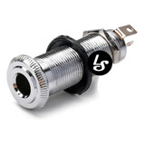 Porta Jack Tubular Guitarra Bajo Conector Plug