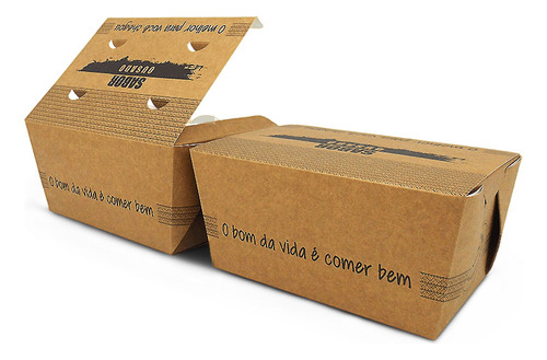Caixas P/ Delivery Porção/ Frituras/ Salgados G- 100un