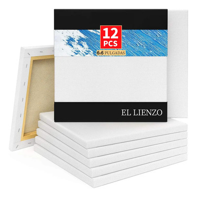 Lienzos CNSUNSHINE 15x15 cm Pack 12 Unidades Algodón Para Pintura | MercadoLibre