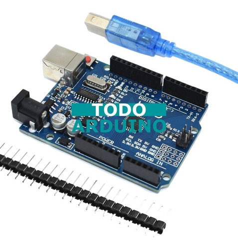 Arduino Uno R3 Mega328p Ch340g Compatible + Cable Usb Pines