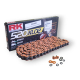 Cadena Rk 520-120 Reforzada C/oring Naranja Ktm Duke/rc390