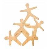 Equilibristas X10 Mdf Juego Montessori Encastre Y Equilibrio