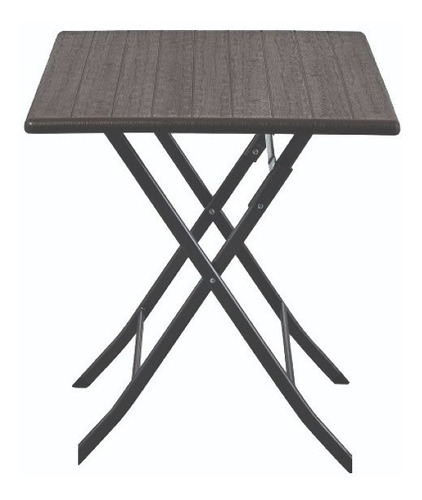 Mesa Plegable Simil Madera 62x62x74cm