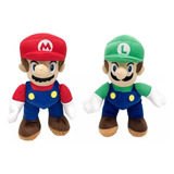 Mario Bros Luigi 2 Pelúcias Articulada Personagem Video Game