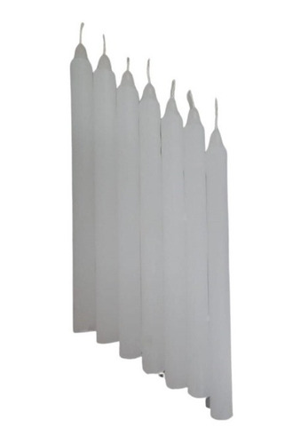 Velas Largas Comunes X100 Blancas 19cm