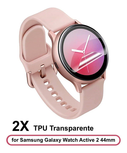 Lamina Tpu Para Samsung Galaxy Watch Active 2 44mm - Kit 2u