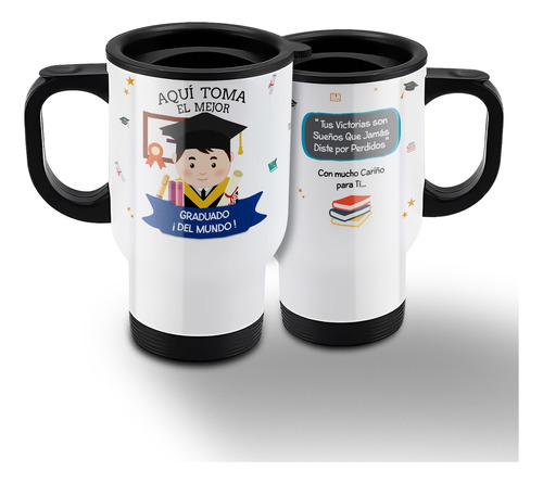 Vaso Térmico - Mug Personalizado 500cc. Graduación Alumno