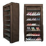 Zapatera Armable Closet Organizador Cafe 6 Niveles Recamara 