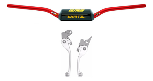 Manubrio Wr5 Rojo + Manijas Blancas Tornado Xr 150l Wirtz