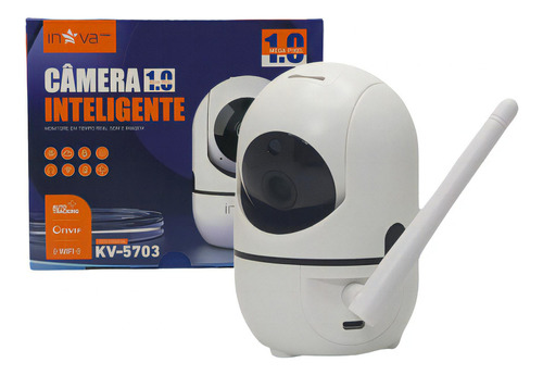 Câmera De Segurança Inteligente Leds Infravermelho - Inova Cor Branco