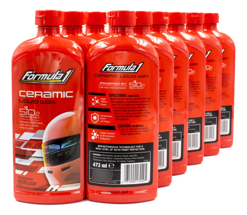 12pz Cera Liquida Con Protector Ceramico Formula 1  P/auto