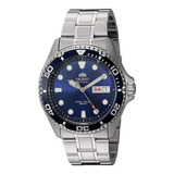 Reloj Orient Faa02005d Hombre Automático Diver 200m Color De La Malla Acero Cepillado Color Del Bisel Azul Color Del Fondo Azul