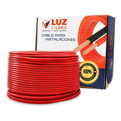 100m Cable Calibre 12 Para Casa Instalación Eléctrica Thw Cubierta Rojo | Envío gratis