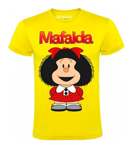 Polera De Mafalda Unisex Estampada Dtf Cod 001