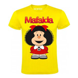 Polera De Mafalda Unisex Estampada Dtf Cod 001