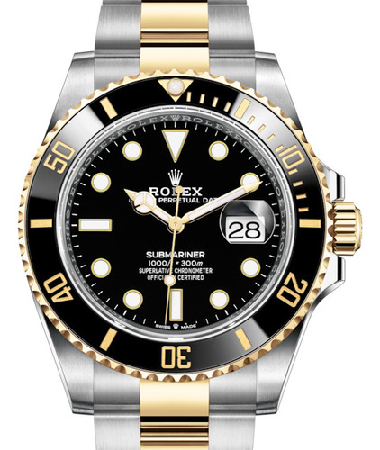 Reloj Compatible Con Rlx-submariner Negro- Combinado