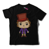 Remera Willy Wonka Efecto Bordado T784 Dtg Premium