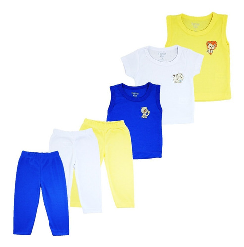 Semanario Bebe Camisetas Y Pantalon 6 Piezas