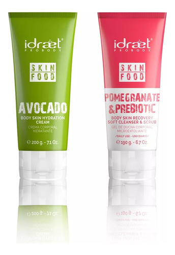 Kit Crema Hidratante Y Exfoliante Corporal Idraet