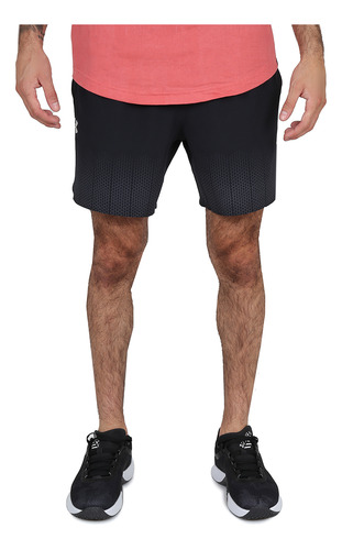 Short Entrenamiento Under Armour Print Peak Hombre En Negro 