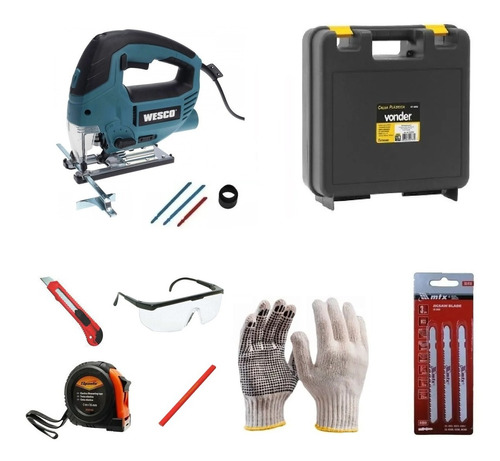 Serra Tico Tico Wesco Profissional 850w Ws3772 C/ Maleta Kit