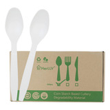 Cucharas Compostables, 300 Cucharas Desechables Fiestas...