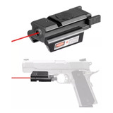 Mira Airsoft Tático Pistola Rifle Laser Vermelho Trilho 