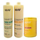 Shampoo Acondicionador Aceite De Argan Keratina Mav 1000ml 