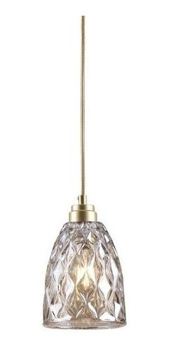 Lustre Pendente Blumenau Conhaque Curvas Dourado Bivolt E27